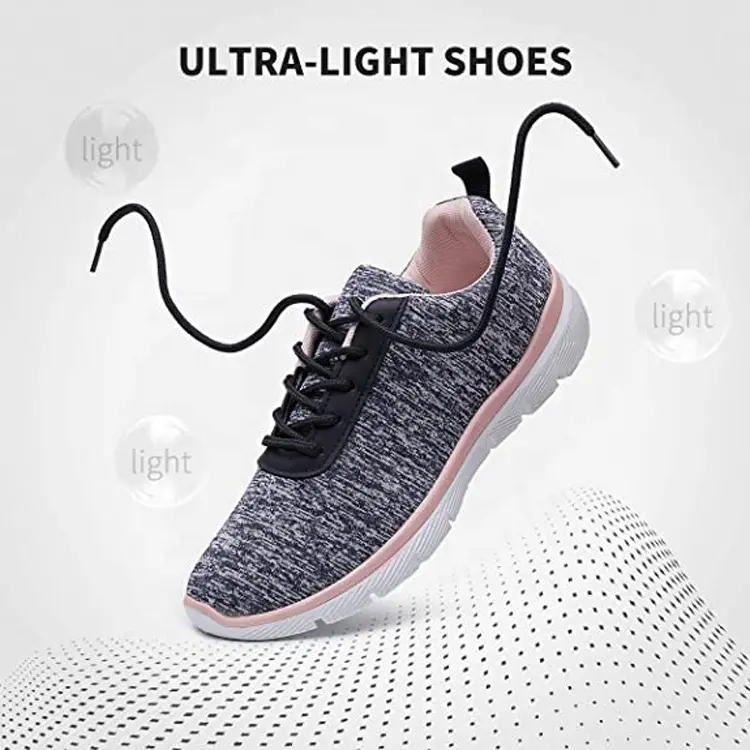 China Hot Selling Tennis Lace Up Walking Lightweight Sneaker Mesh Women Athletic Running Shoes