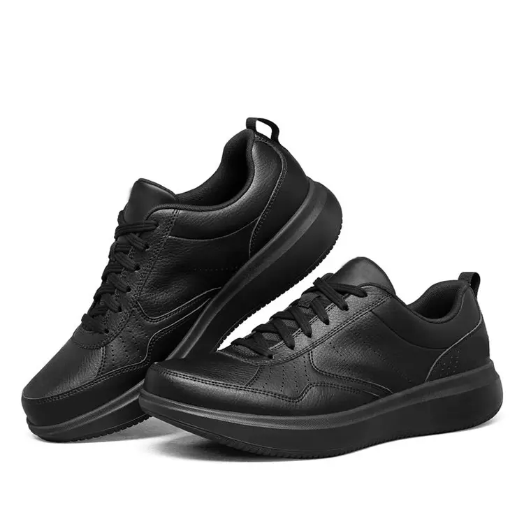 Custom Brand Outdoor Walking Daily Simple Stylish Flat Sneaker Women Mens Casual Shoes Black